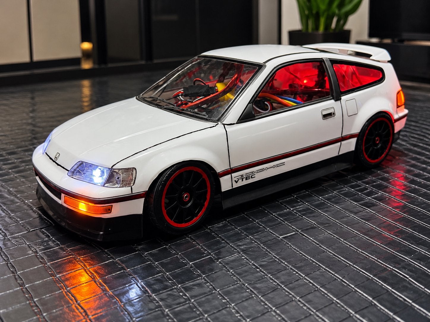 Uniek Schaalmodel Honda CRX EE8 VTi - Custom Build, Ophalen of Verzenden, Zo goed als nieuw, Auto