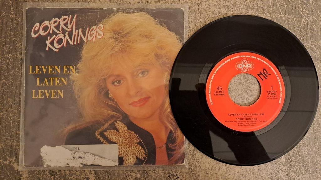 Corry konings  - leven en laten leven, Cd's en Dvd's, Vinyl Singles, Gebruikt, 7 inch, Single, Nederlandstalig