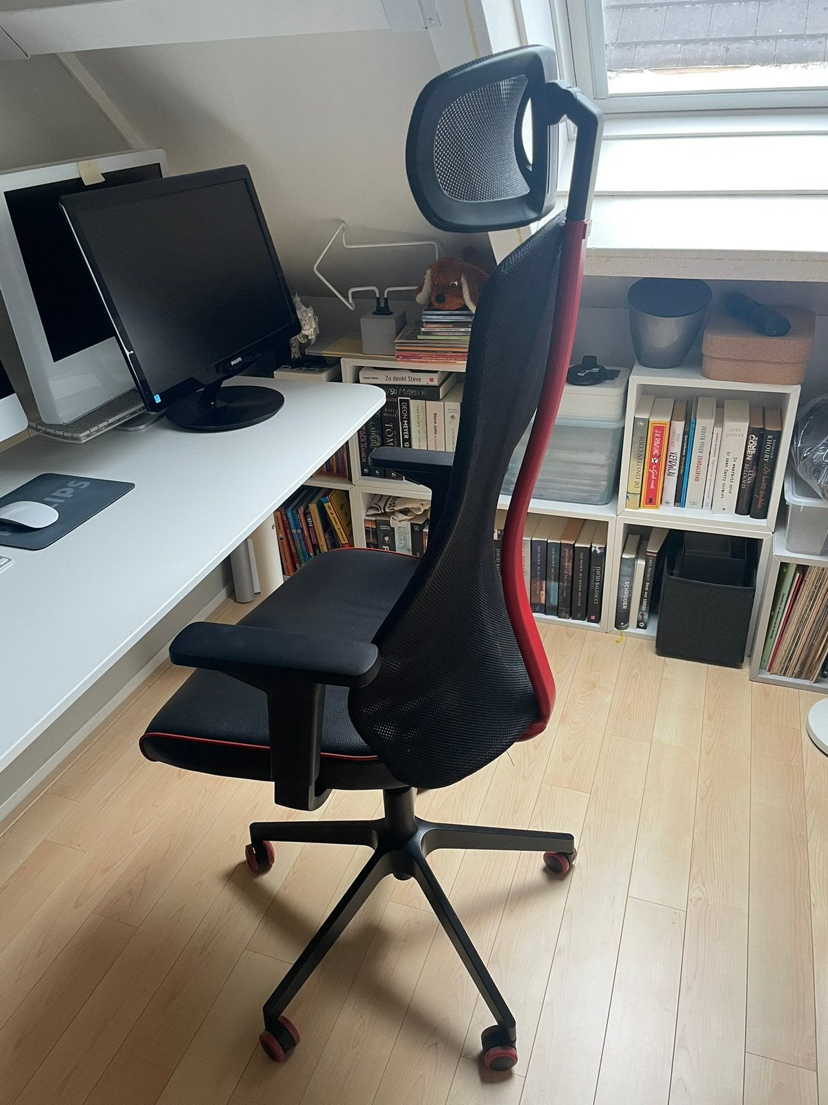 Ikea matchspel burostoel, Ophalen, Gebruikt, Zwart, Gaming bureaustoel