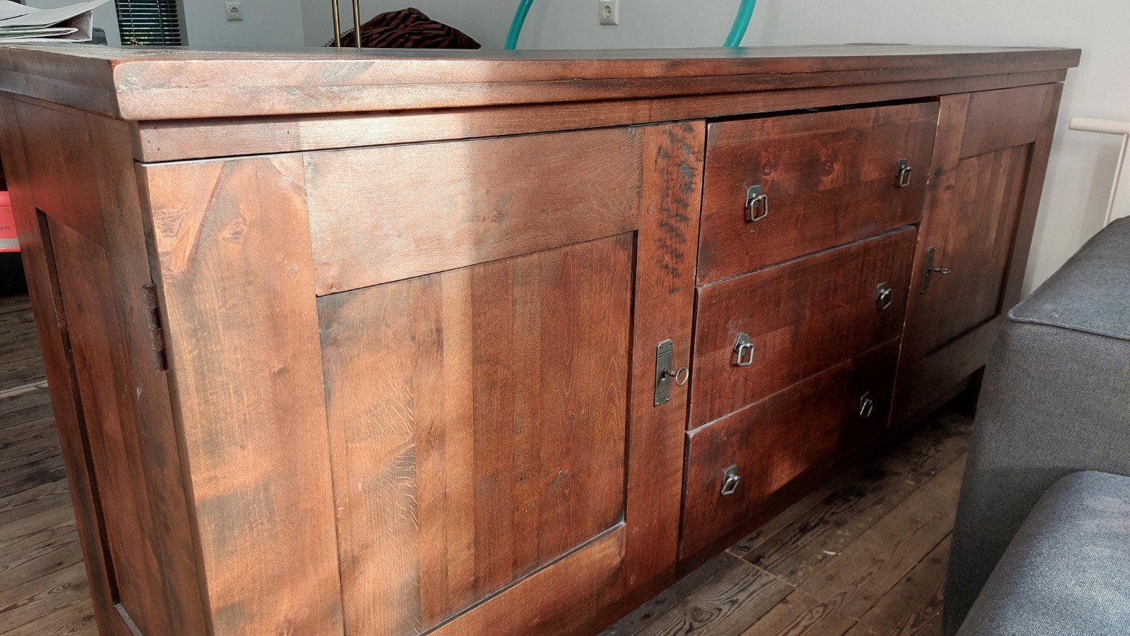 Houten Dressoir/Sideboard - 200x50x88 cm - Apeldoorn, Ophalen, Gebruikt, Met lade(s), 200 cm of meer