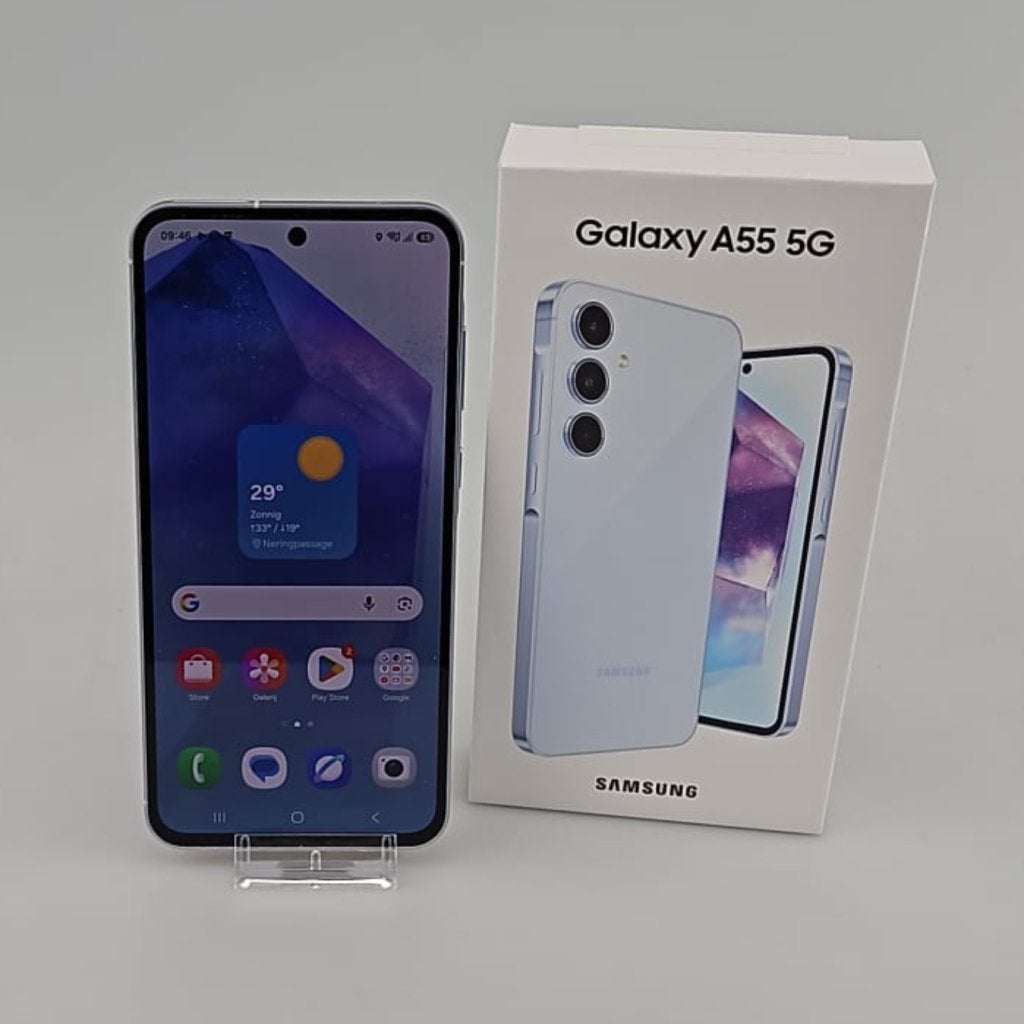 Samsung Galaxy A55 5G 128GB DUOS Awesome IceBlue, Telecommunicatie, Mobiele telefoons | Samsung, Samsung, Gebruikt, Support@Samsung.com