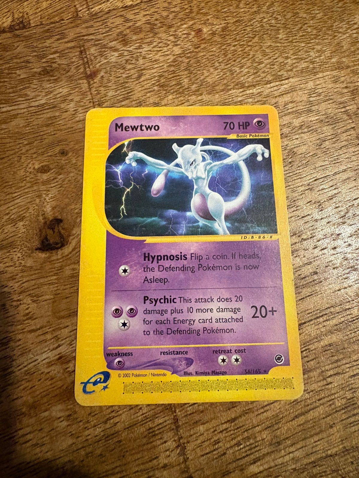 Pokémon Mewtwo Card 56/165 Non-Holo, Expedition Set 2002, Ophalen of Verzenden, Zo goed als nieuw