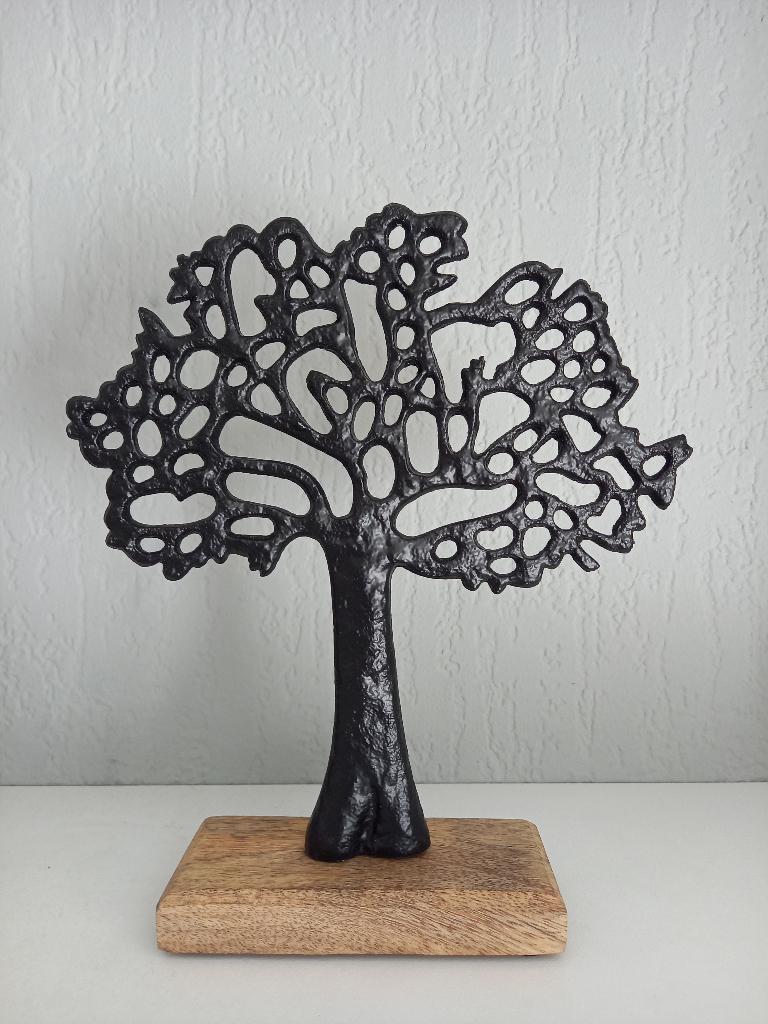 Countryfield Collection: levensboom zwart metaal, Metaal, Verzenden, Zwart, Nieuw