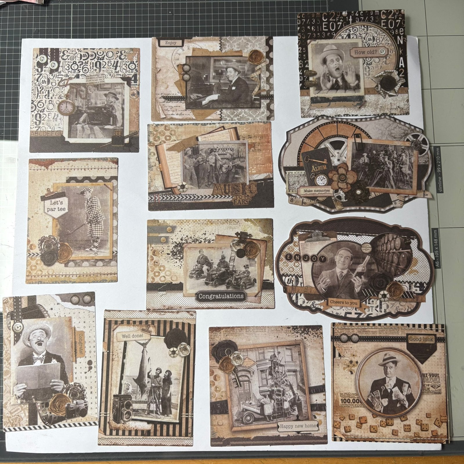 12x plaatjes studio light mannen, Ophalen of Verzenden, Nieuw, Overige thema's, Knipvel