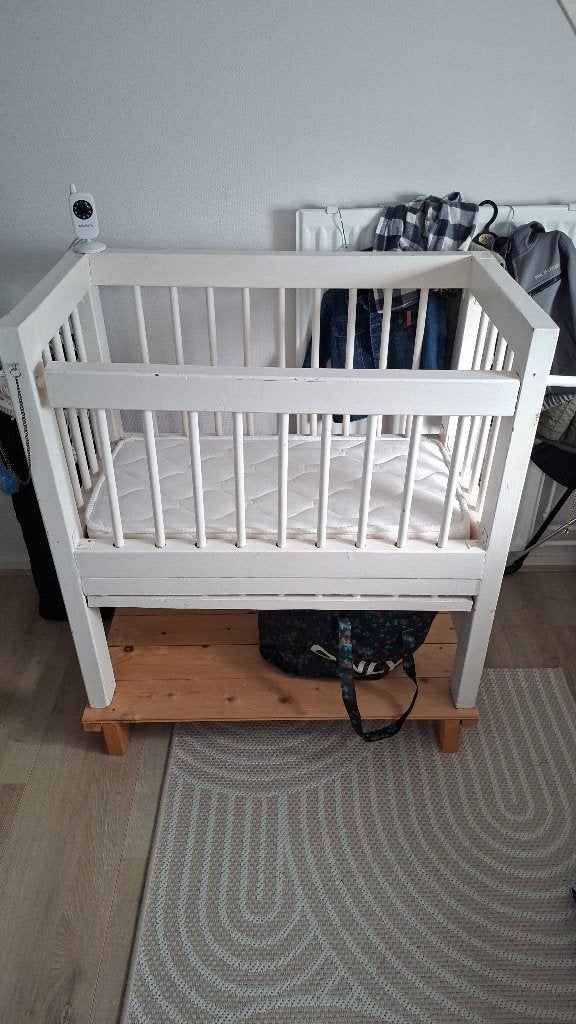 Co sleeper invl. Matras en verhoger voor boxspring, Ophalen, Gebruikt, Wieg