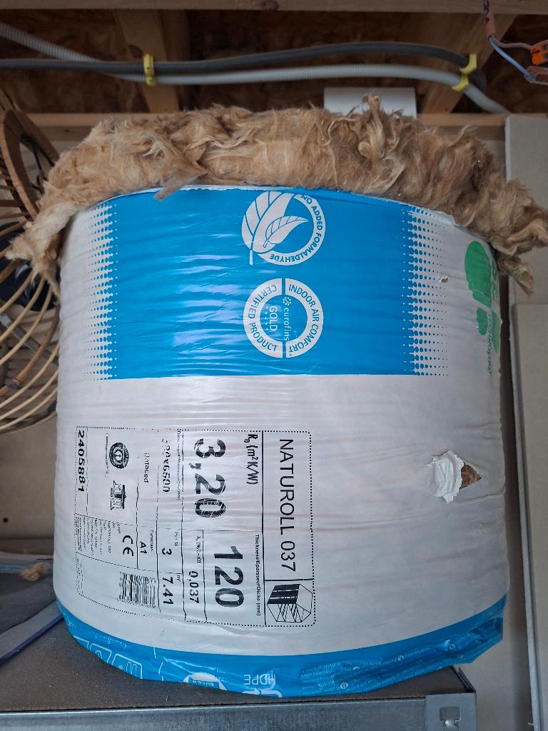 Knauf Naturoll isolatiemateriaal 120mm, Ophalen, Dakisolatie, 12 cm of meer, Nieuw