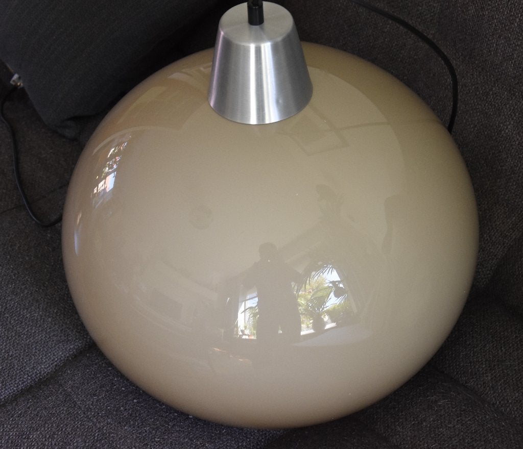 Vintage Mushroom Hanglamp van Dijkstra Design, Ophalen, Glas, Gebruikt, Vintage