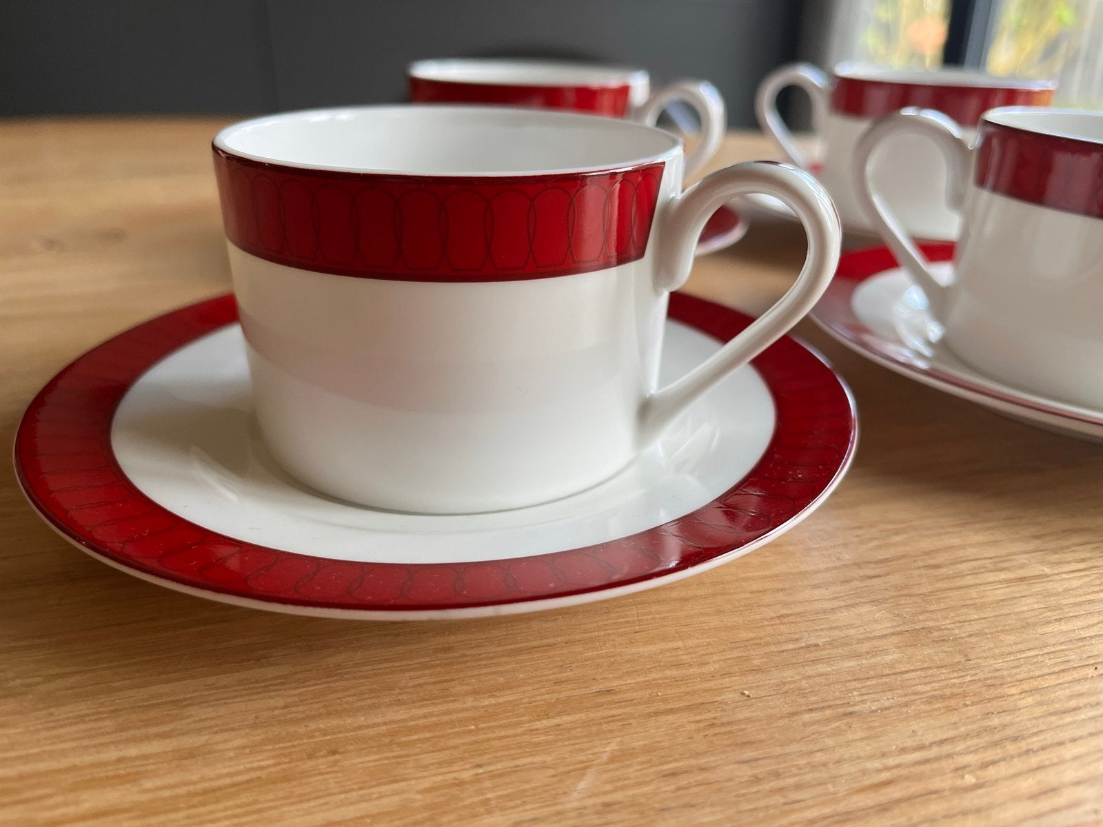 4 sets Aynsley Madison kop en schotel - Fine Bone China, Ophalen of Verzenden, Zo goed als nieuw, Overige stijlen, Kop(pen) en/of Schotel(s)