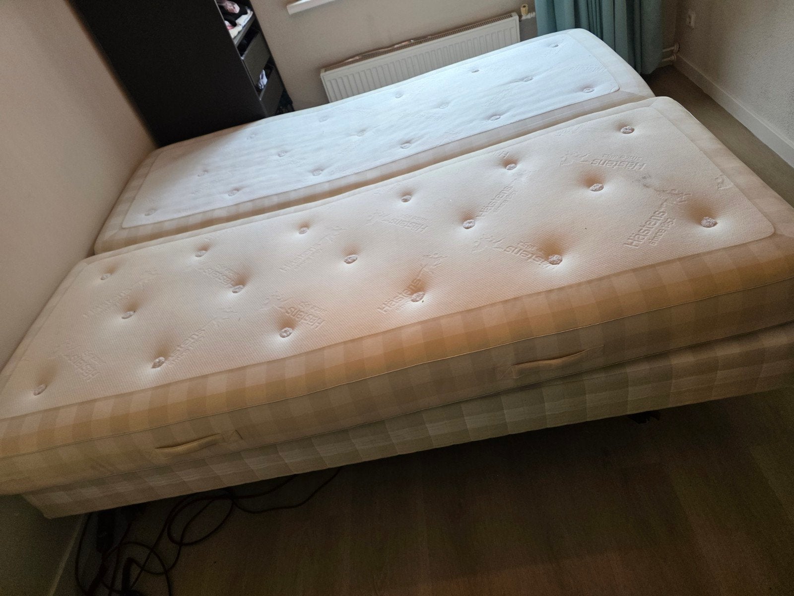 Hästens Tweepersoonsbed - Comfort en Kwaliteit, Ophalen, Overige materialen, Gebruikt, Beige