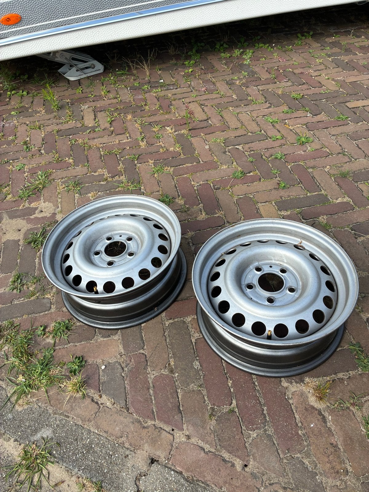 Stalen velgen 15 inch - 5x112 ET30, Caravans en Kamperen, Caravan accessoires, Ophalen, Gebruikt