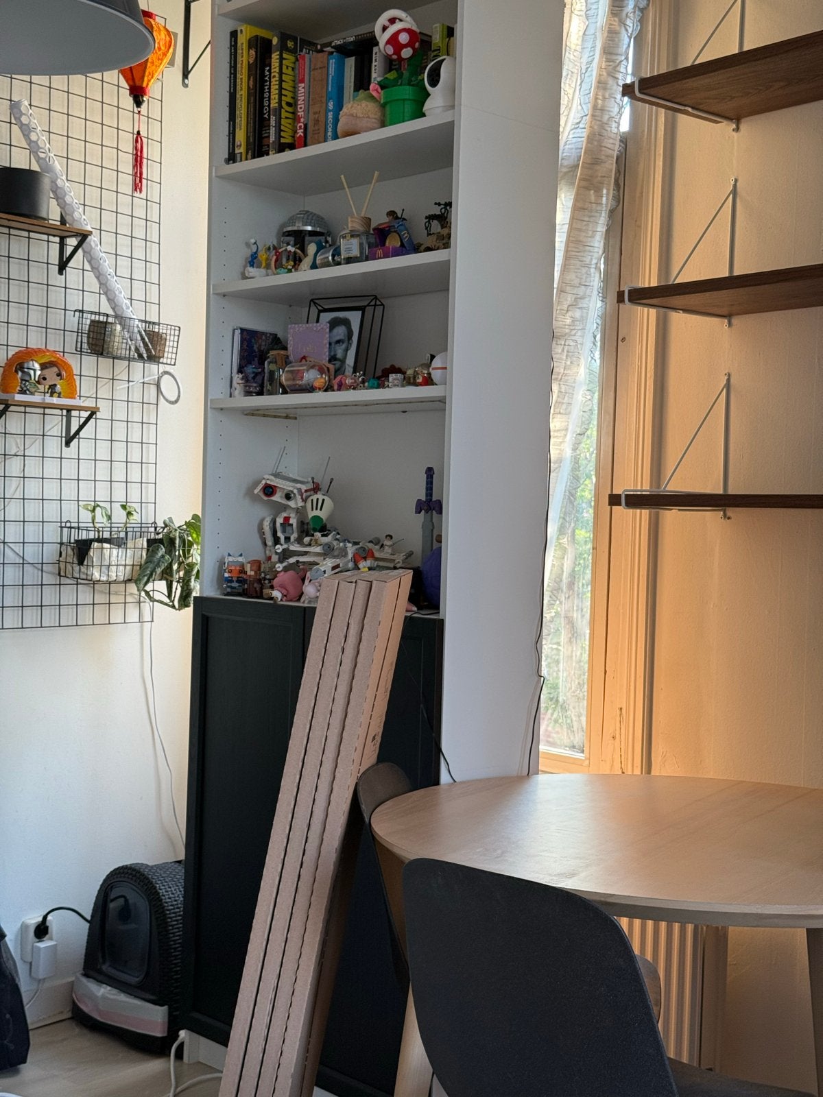 IKEA Billy Boekenkast 2m hoog met opzetstuk en deuren, Ophalen, Minder dan 50 cm, Gebruikt, 200 cm of meer