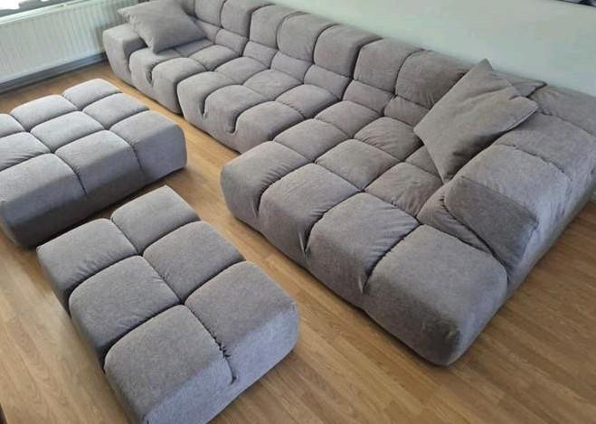 B&B Italia Tufty-Time design Loungebank 5 Modules 2 Kussens, Ophalen, Zo goed als nieuw, Stof, Design icoon stijl
