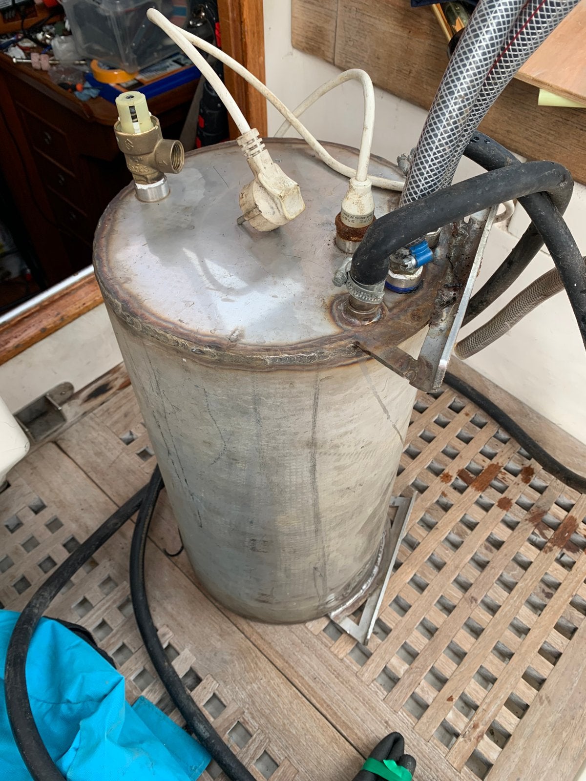 Rvs boilertank 24 liter, Watersport en Boten, Verzenden, Zo goed als nieuw, Motor en Techniek, Motorboot