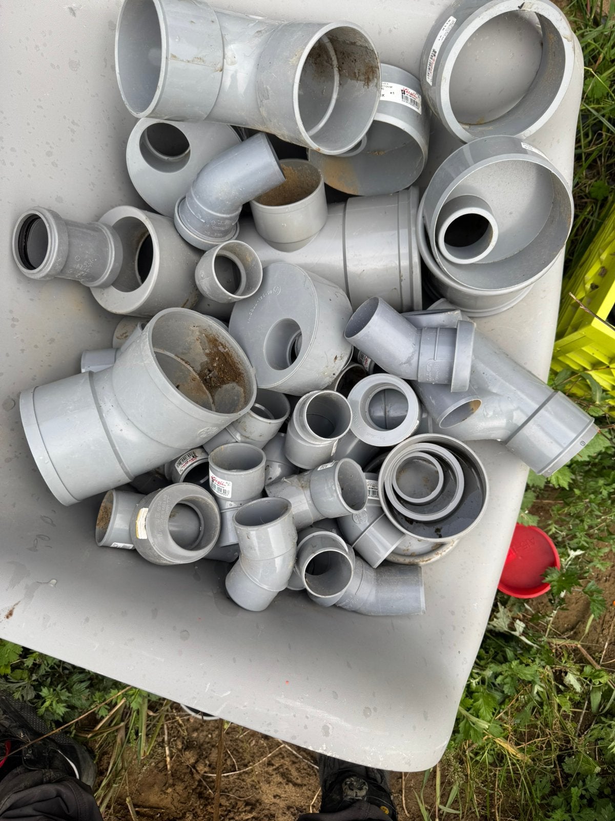 Pvc riool / afvoer hulpstukken, Ophalen, Afvoer, Pvc, Zo goed als nieuw