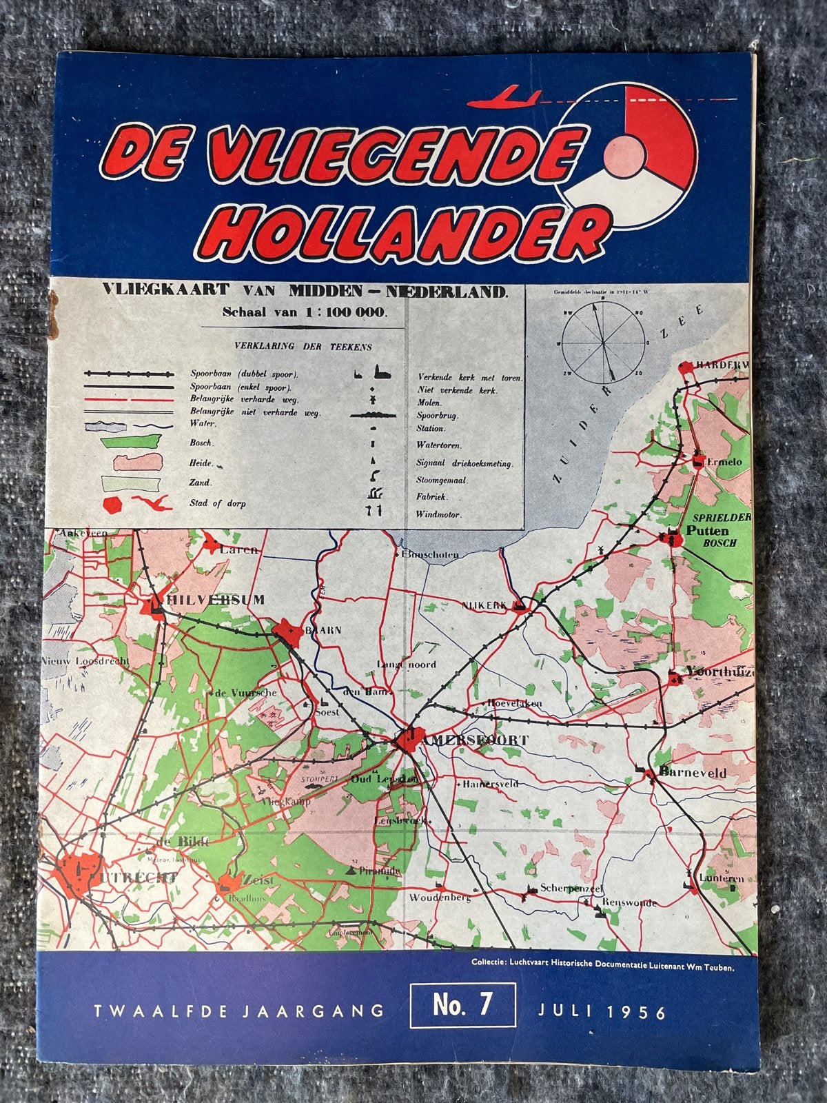 De Vliegende Hollander - Vliegkaart van Midden-Nederland, Ophalen of Verzenden, Gelezen, Overige typen