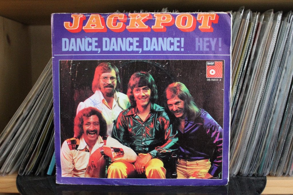 7" Single Jackpot - Dance, Dance, Dance / Hey, Ophalen of Verzenden, Gebruikt, Pop