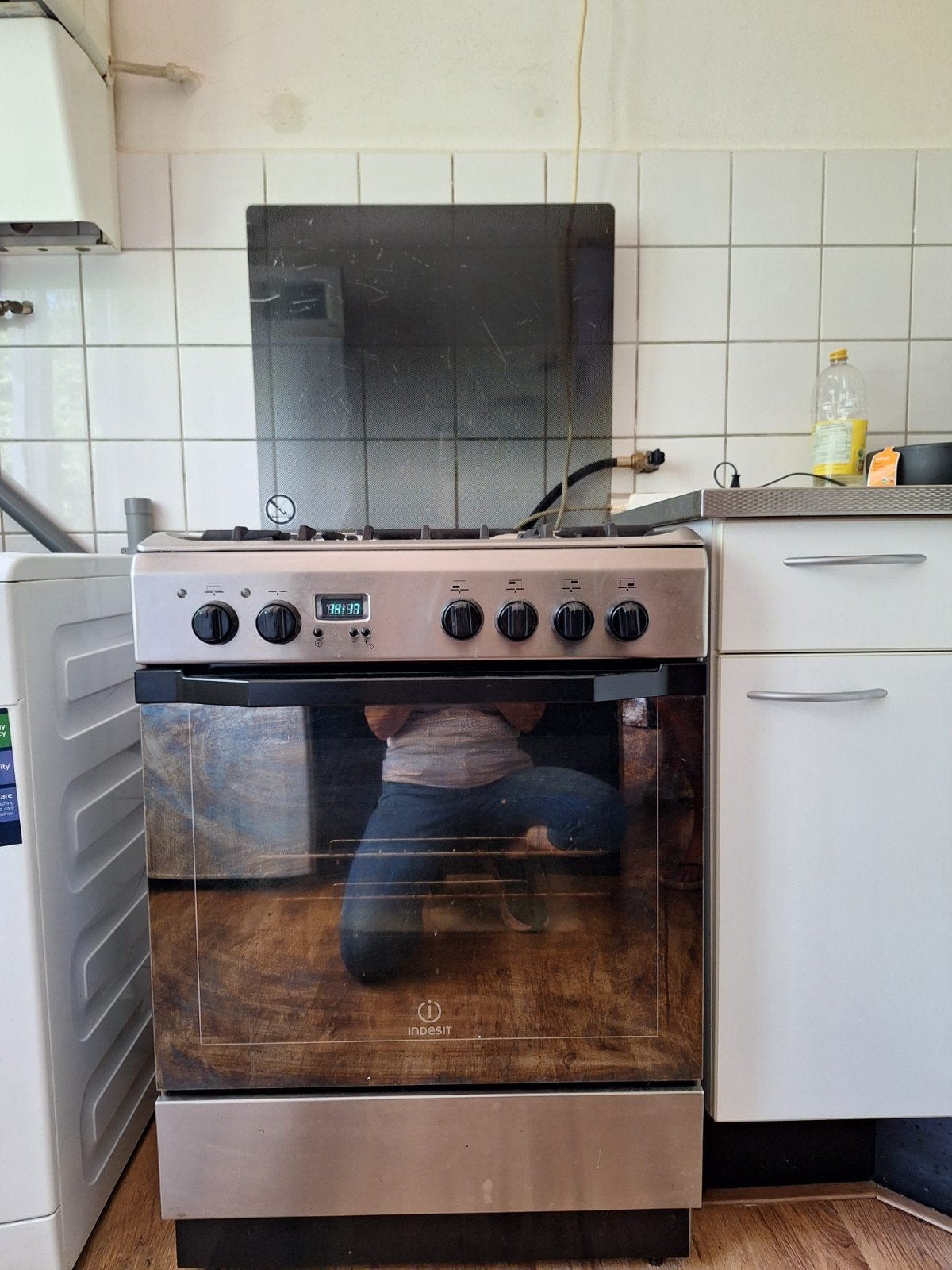 Indesit vrijstaande oven met gasfornuis, Witgoed en Apparatuur, Ophalen, Gebruikt, Oven, Indesit