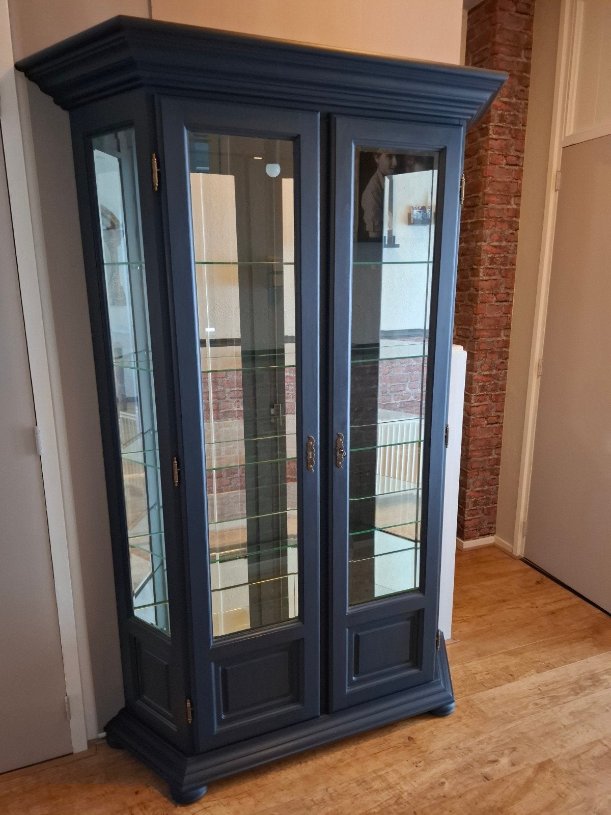 Mooie vitrinekast, Ophalen, Gebruikt, 100 tot 150 cm, 150 tot 200 cm