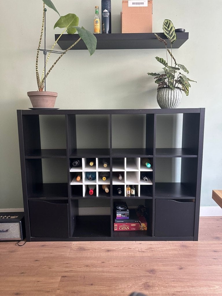 IKEA Kallax 4x4 zwart, Ophalen, Zo goed als nieuw
