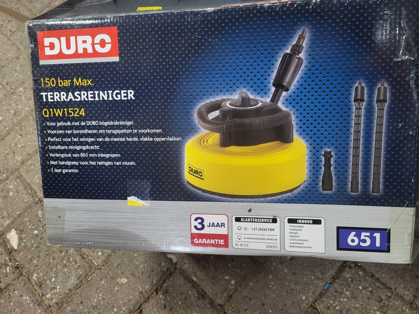 Duro Terrasreiniger Q1W1524 - Max 150 bar, Ophalen of Verzenden, Nieuw, Duro