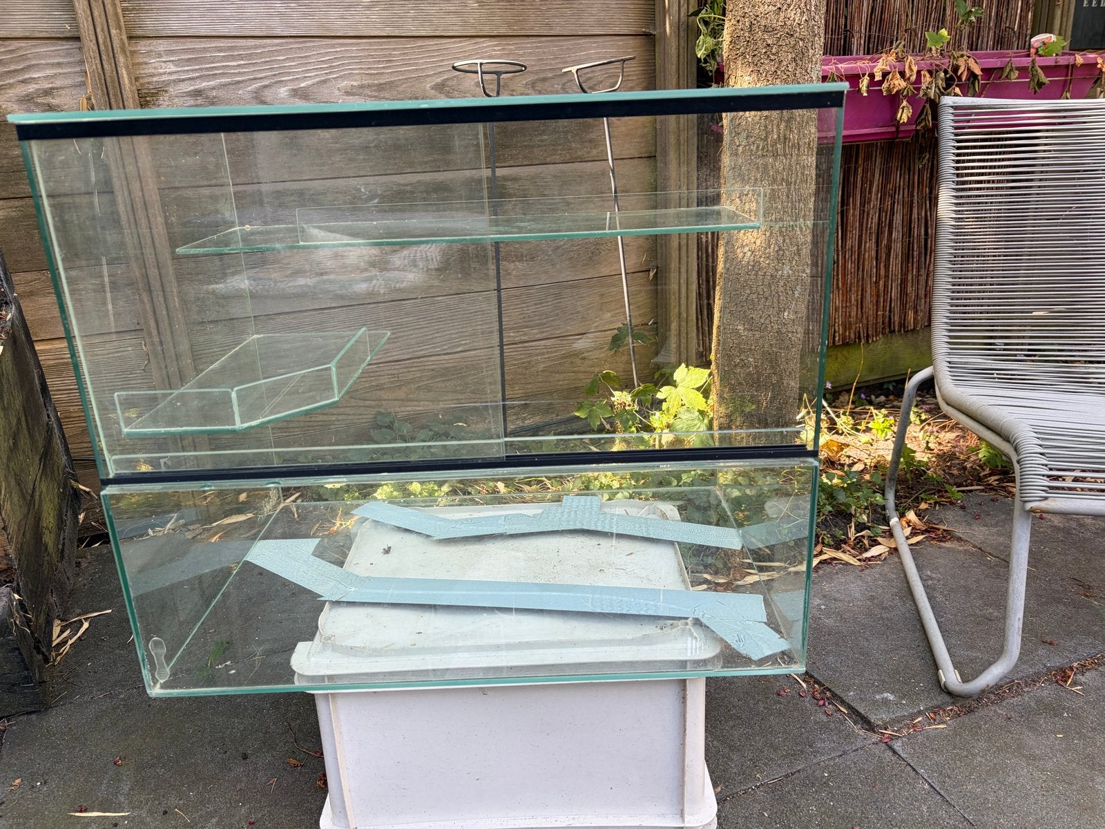 Terrarium als hamsterkooi gebruikt, Ophalen, Gebruikt, Overige typen, Minder dan 60 cm