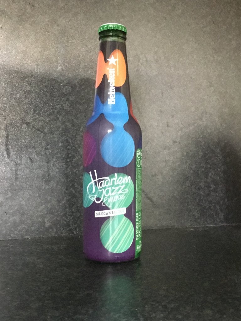 Uniek Heineken flesje Haarlem Jazz Corona, Ophalen of Verzenden, Nieuw, Flesje(s), Heineken