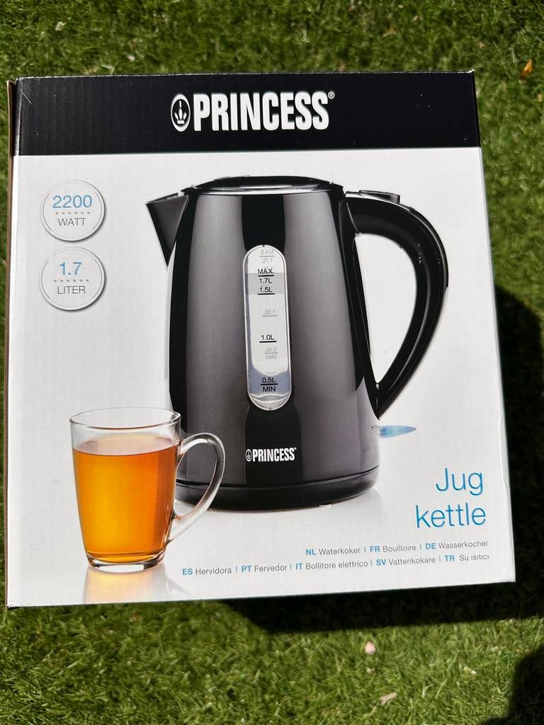 Princess Waterkoker 1.7L - Snelkookfunctie & Droogkookbeveil, 1 tot 2 liter, Ophalen of Verzenden, Nieuw, Draadloos