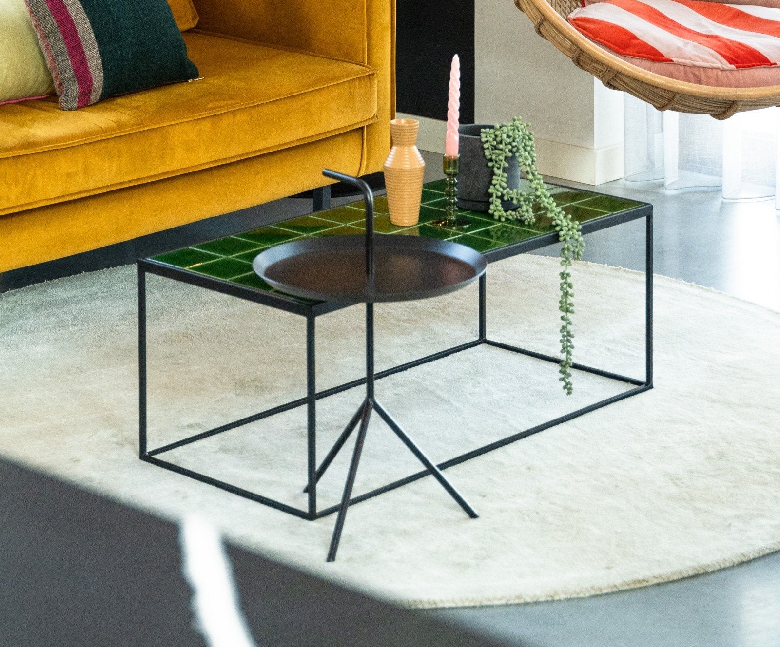 Salontafel merk Zuiver groen, Minder dan 50 cm, 50 tot 100 cm, Ophalen of Verzenden, Zo goed als nieuw