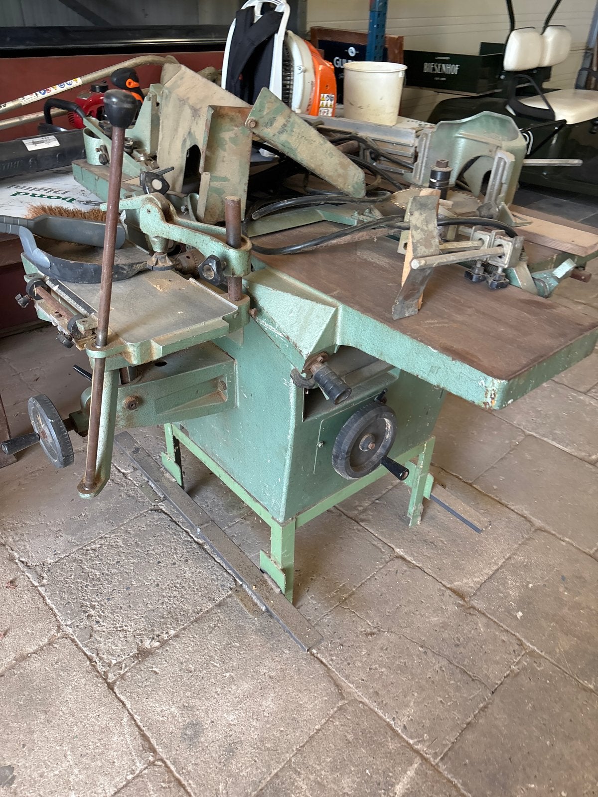 Robuuste Houtbewerkingsmachine - Zaag en Schaaf, Doe-het-zelf en Verbouw, Gereedschap | Zaagmachines, Ophalen, Gebruikt, 70 mm of meer