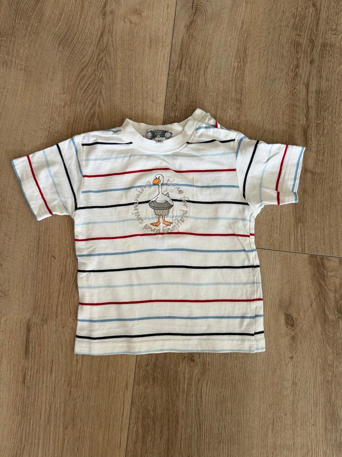 Baby T-shirt maat 80 met eendje - 100% katoen, Kinderen en Baby's, Babykleding | Maat 80, Ophalen of Verzenden, Zo goed als nieuw