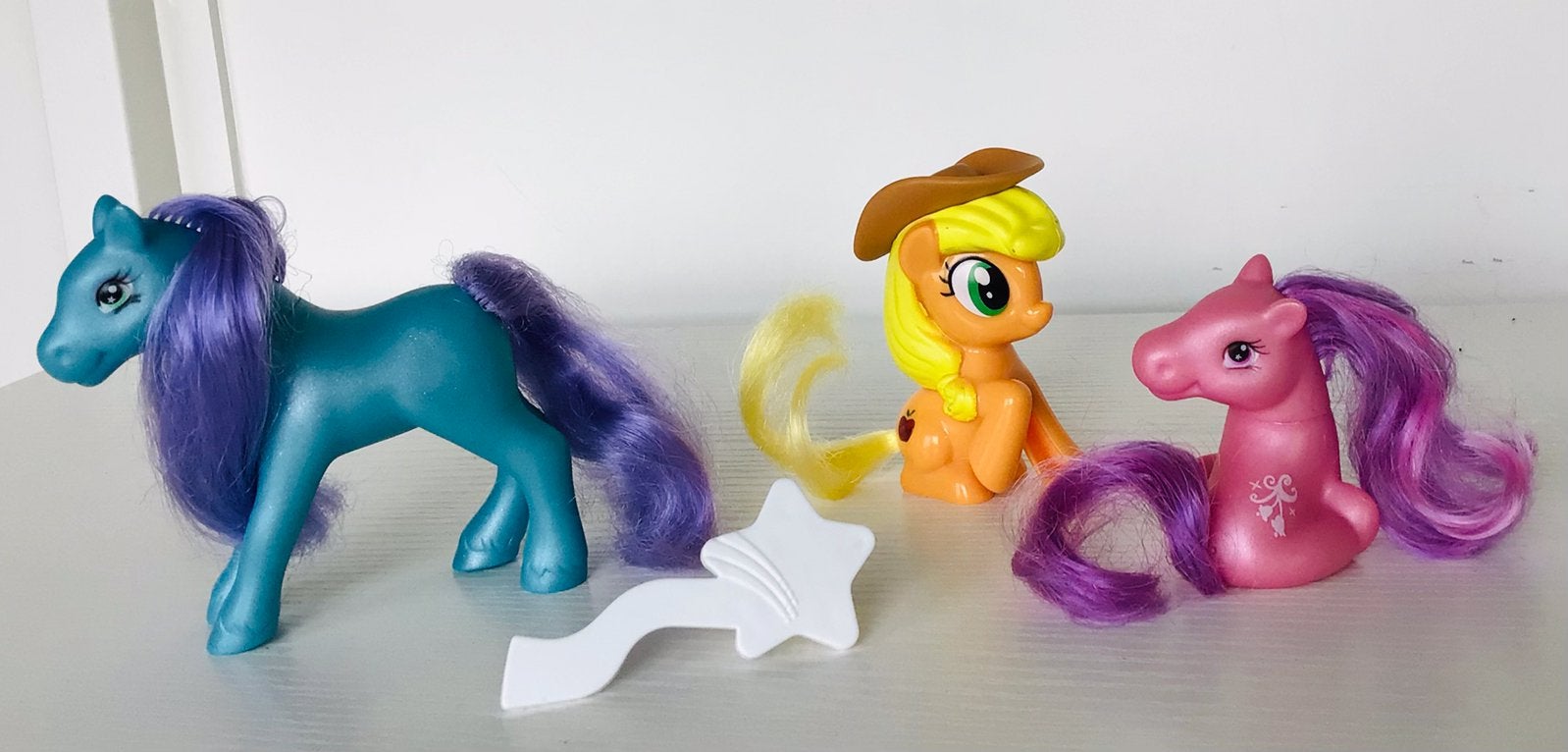 3x My Little Pony (1997 en 2019) met borsteltje, Ophalen of Verzenden, Gebruikt