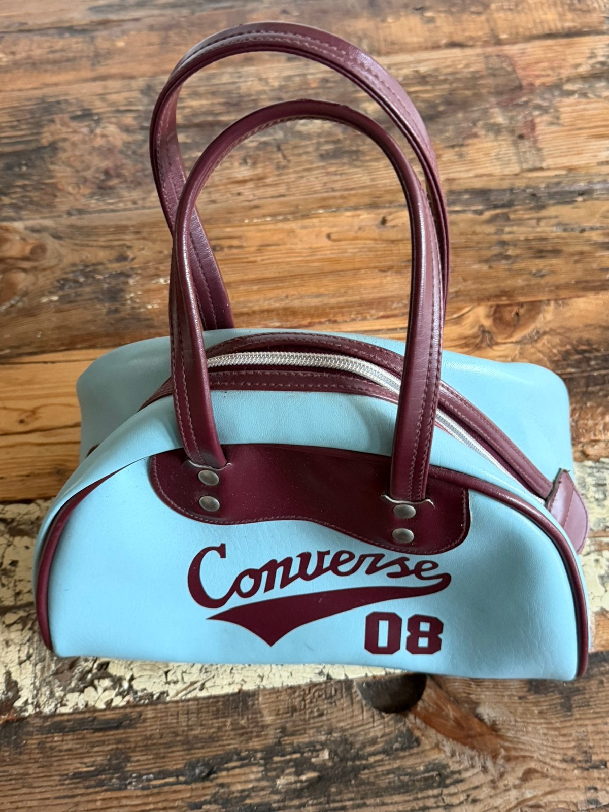 Vintage Converse All Star Bowlingtas, Ophalen of Verzenden, Zo goed als nieuw, Blauw, Handtas