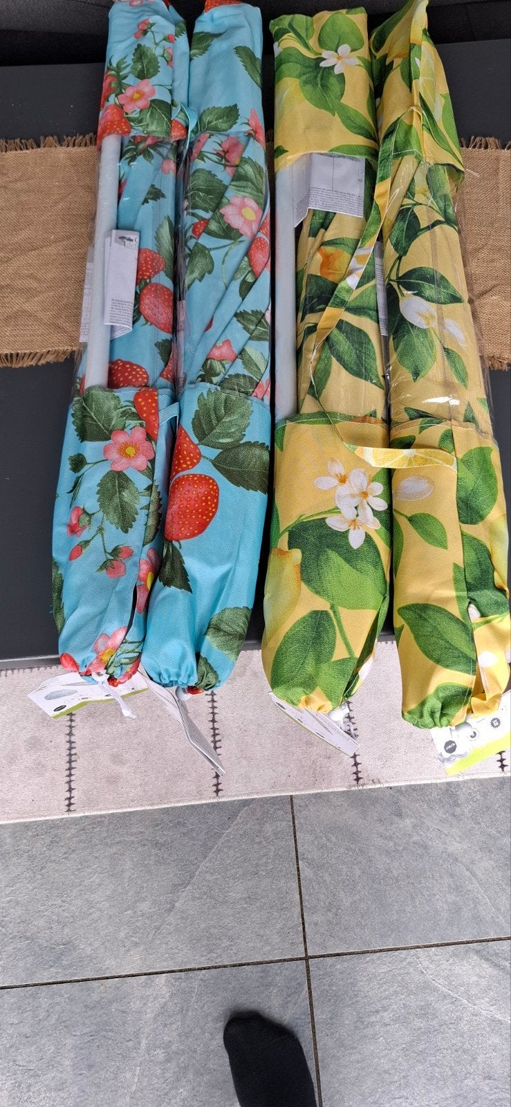 Nieuwe Strandparasol Mounia - Diverse Dessins, Ophalen, Nieuw, 1 tot 2 meter, Parasolvoet