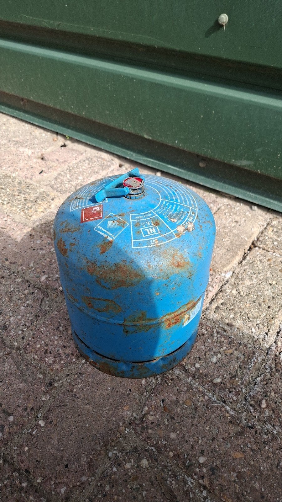 Campingaz 907 gasfles met 10% vulling, Ophalen