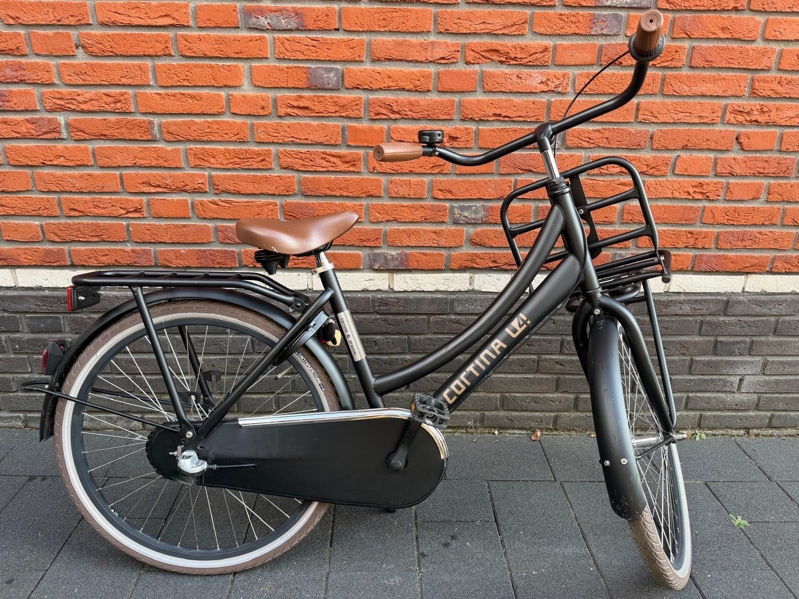 Cortina U4 Transportfiets 24 inch Zwart, Ophalen, Terugtraprem, Versnellingen, Gebruikt