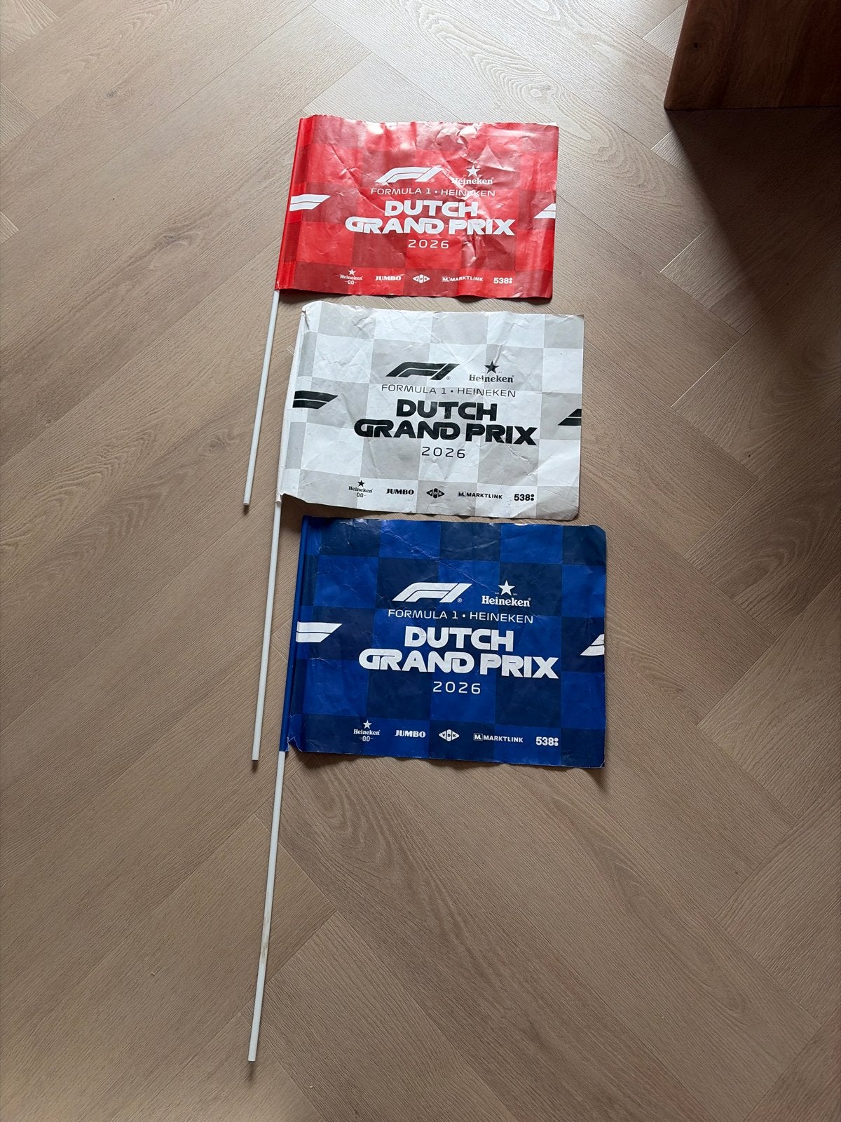 Dutch GP 2026 vlaggen, Ophalen of Verzenden, Gebruikt