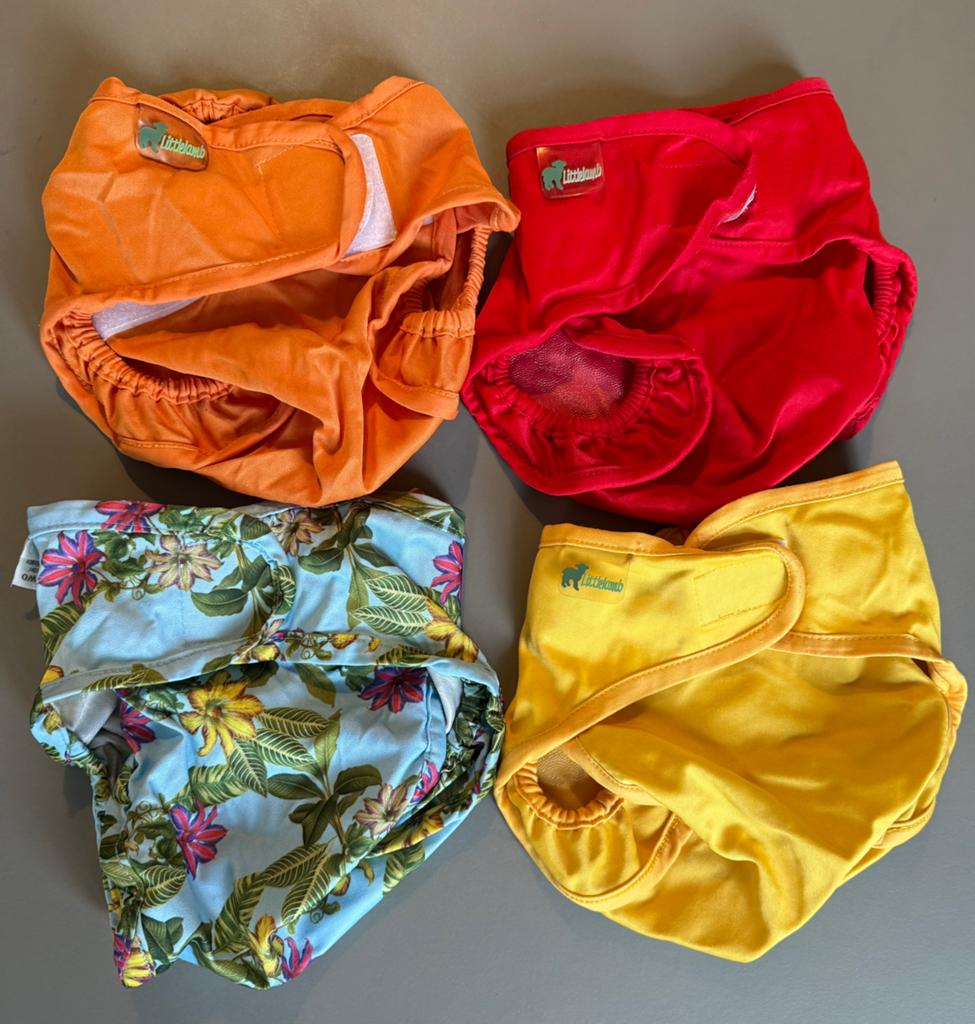 4 Litte Lamb luier zwembroekjes, Ophalen of Verzenden, Zo goed als nieuw, Jongetje of Meisje, Zwem-accessoire