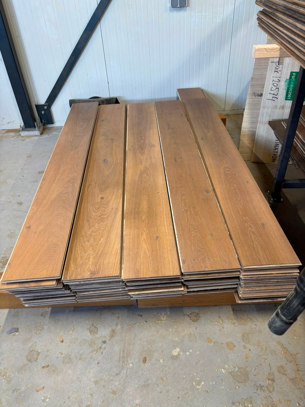 Prachtige multiplank eikenhout 22cm breed +/-36 m2, Ophalen, Vloerdelen of -planken, Zo goed als nieuw, 10 m² of meer