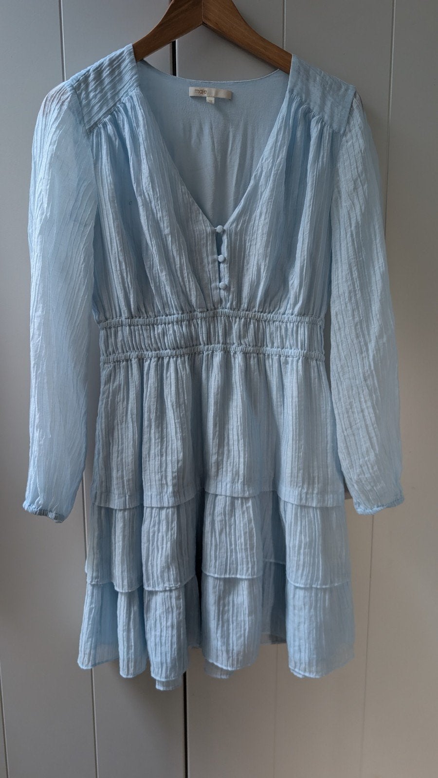 Maje jurk maat 38 met klein gaatje, Maat 38/40 (M), Blauw, Ophalen of Verzenden, Maje
