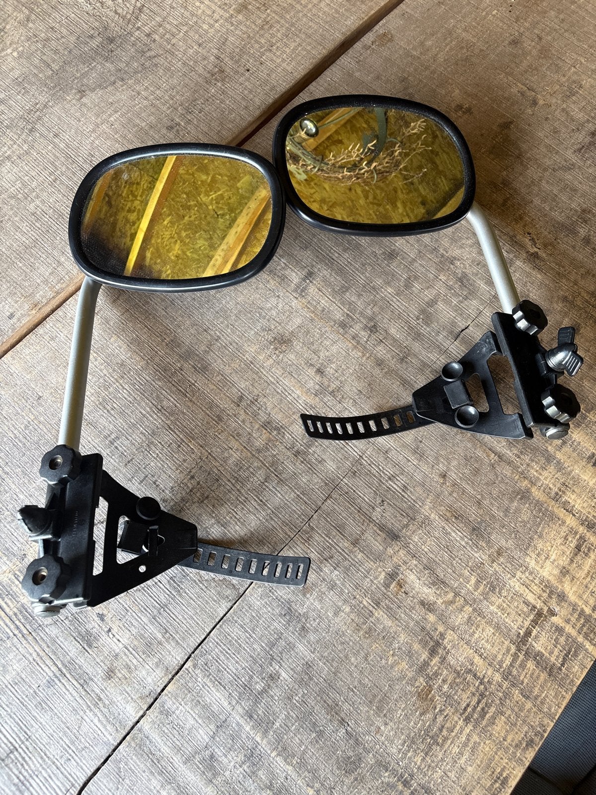 Set van 2 caravan/aanhanger spiegels - Gebruikt, Ophalen, Gebruikt, Universele onderdelen