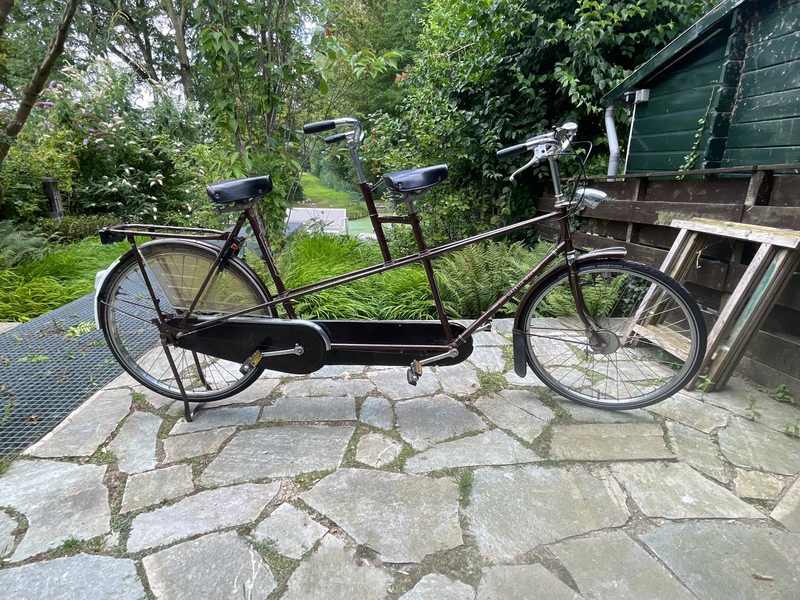Vintage Tandemfiets - Bruin, Gebruikt, 53 tot 57 cm, Gebruikt, Ophalen of Verzenden, 51 tot 55 cm
