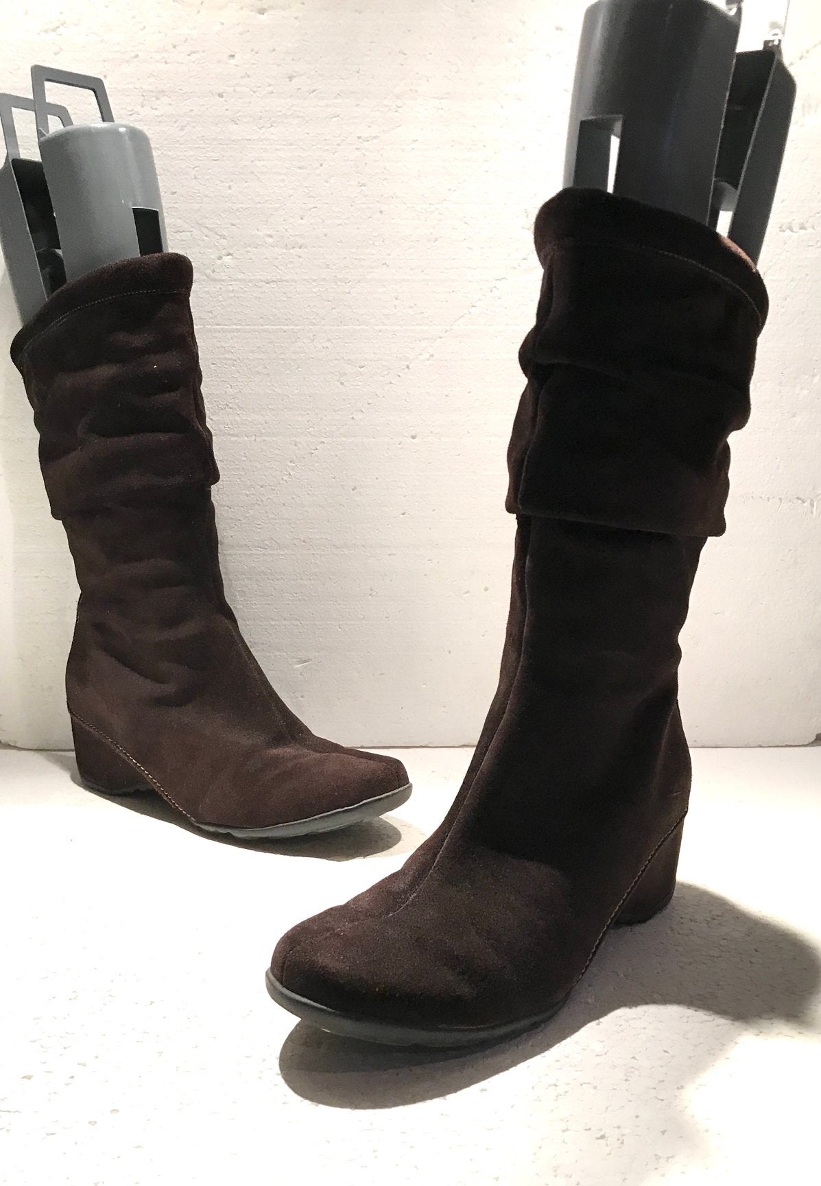 Ecco Comfort design dames warme hoge laarzen bruin 37, Hoge laarzen, Bruin, Ophalen of Verzenden, Zo goed als nieuw
