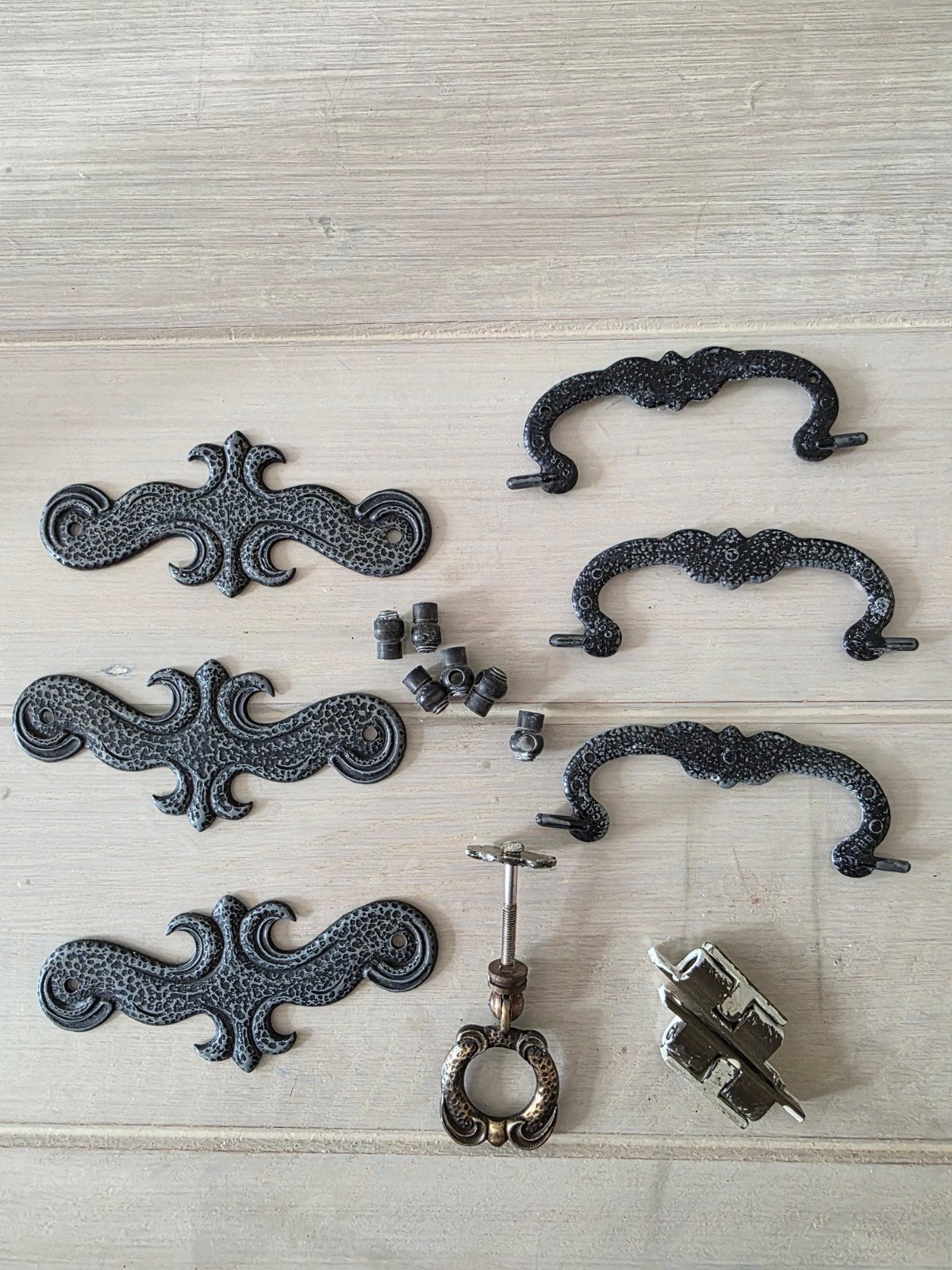 meubelbeslag retro vintage antiek, Doe-het-zelf en Verbouw, Ophalen of Verzenden, Gebruikt, Koper of Messing, Klink of Kruk
