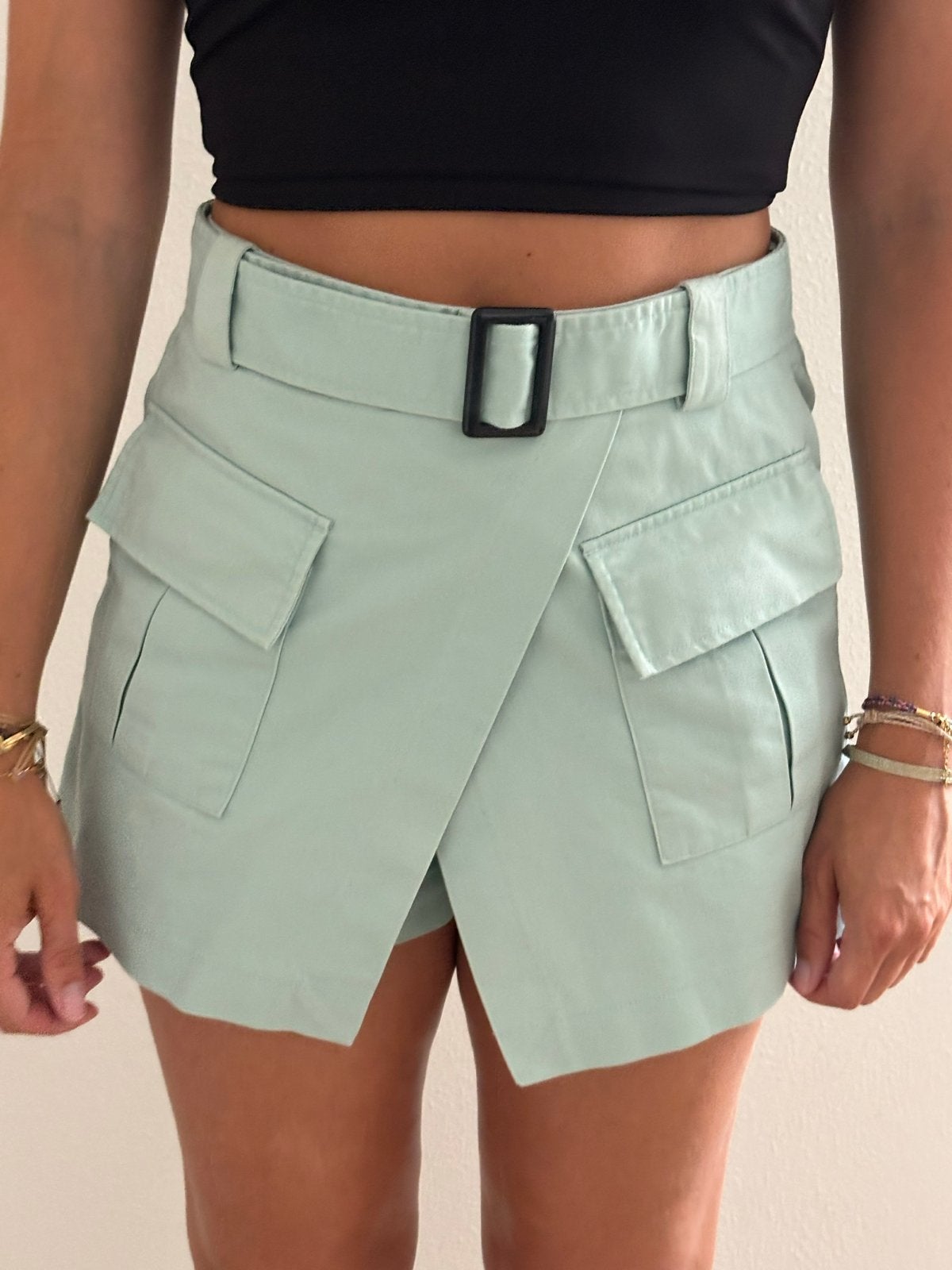 Zara mintgroene skort maat XS, Kort, Ophalen of Verzenden, Zo goed als nieuw, Maat 34 (XS) of kleiner