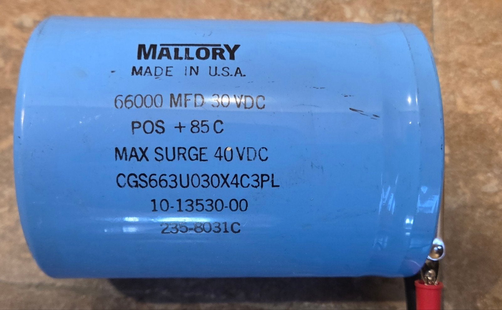 Mallory 66000uF 30V condensator (audio), Ophalen of Verzenden
