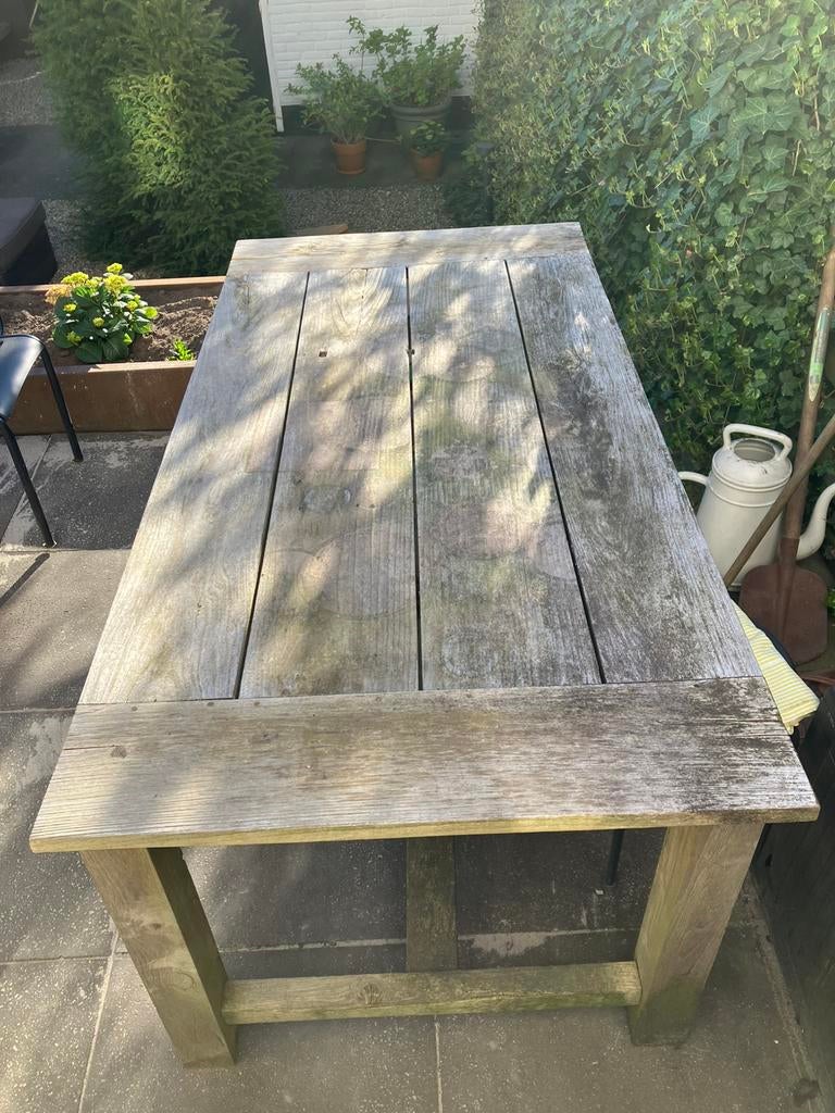 Teakhouten tuintafel, gratis af te halen, Tuin en Terras, Tuintafels, Ophalen, Gebruikt, Rechthoekig, Teakhout
