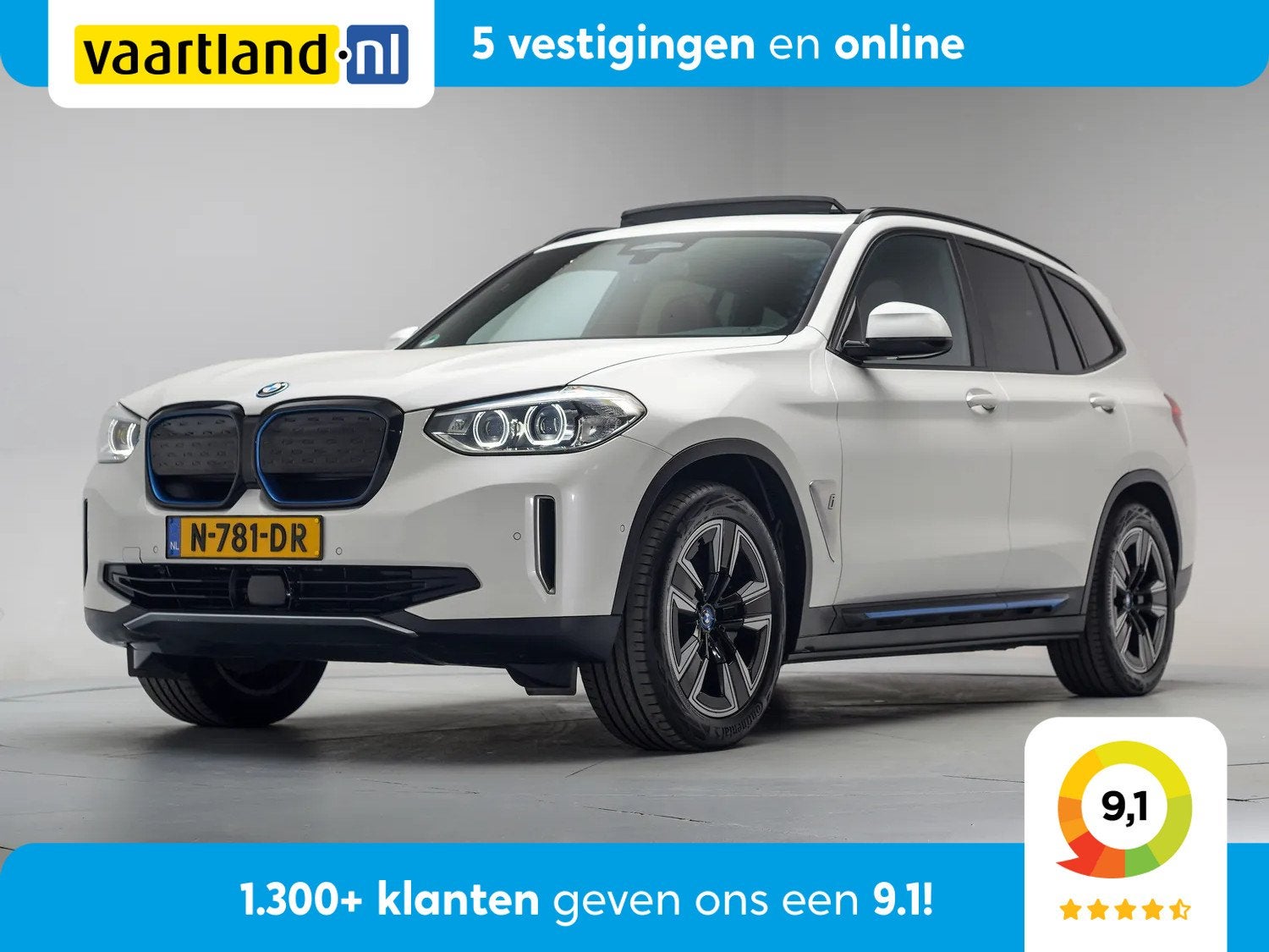 BMW iX3 Executive 80 kWh 3 fase [ Panorama Navi Apple / Andr, Auto's, Automaat, 0 cilinders, 750 kg, 110 €/maand