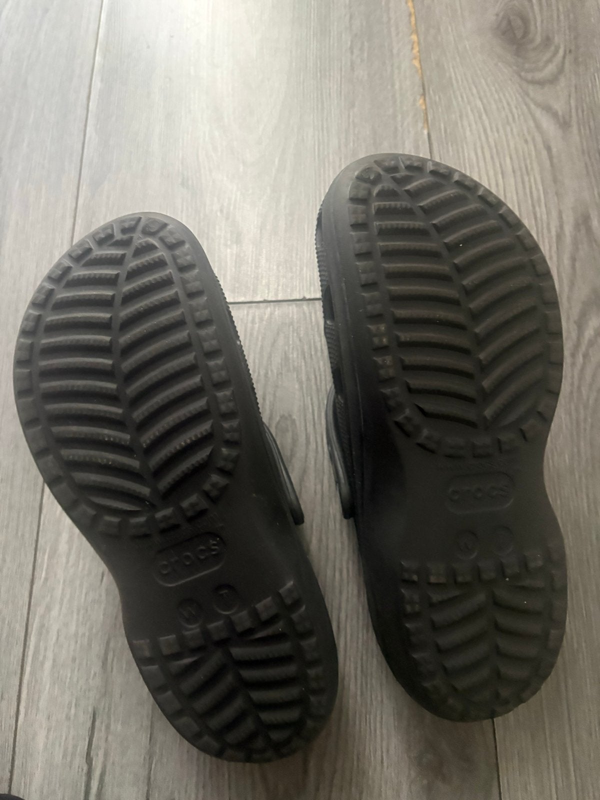 Zwarte Crocs Klompen - Maat 37/38, Ophalen of Verzenden, Gedragen, Zwart, Slippers