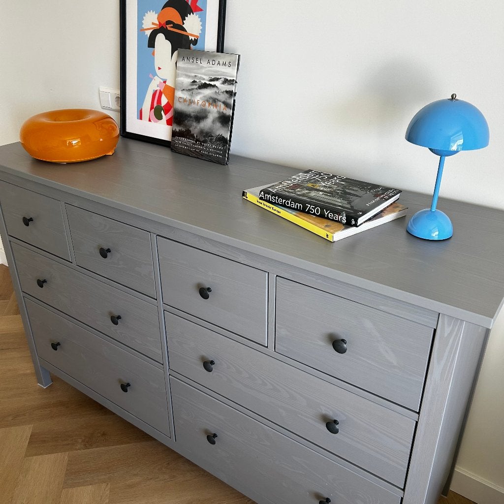 IKEA HEMNES ladekast – grijs – 8 lades, Huis en Inrichting, Ophalen, Overige materialen, Gebruikt, 5 laden of meer