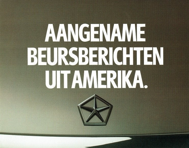 Folder Chrysler en Jeep modellen (ca.1991), Verzenden, Zo goed als nieuw, Overige merken